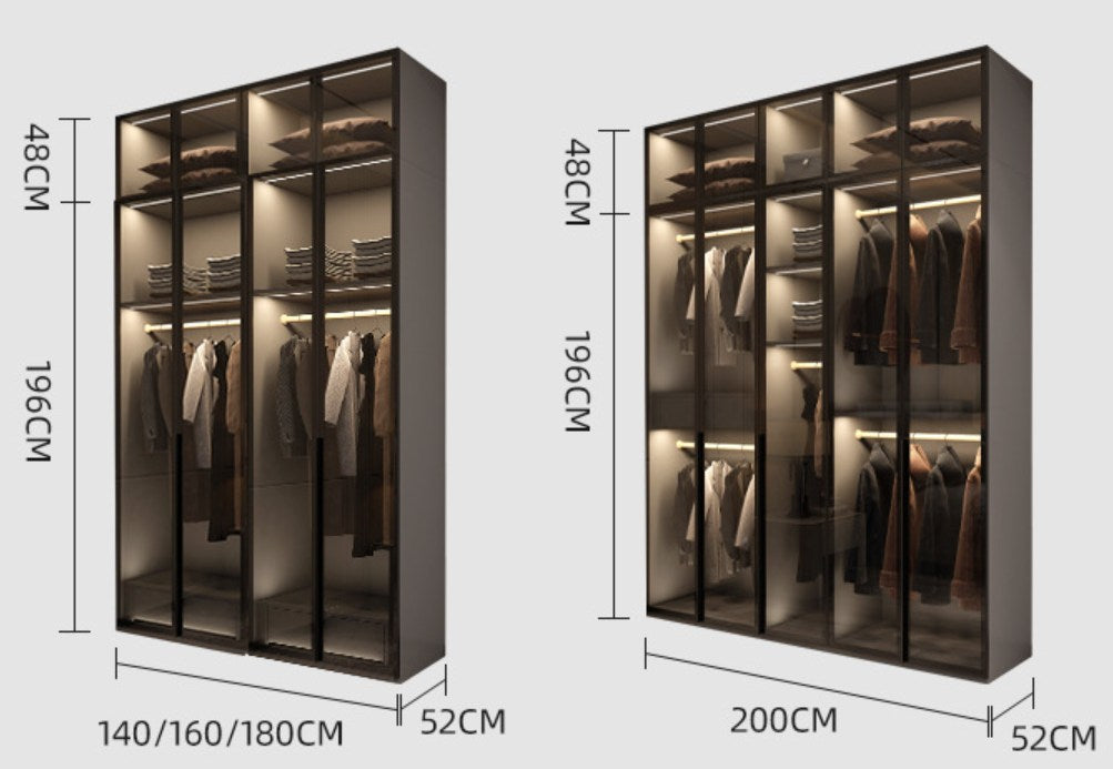 <包送貨包安裝>玻璃門衣櫃MEIK004
