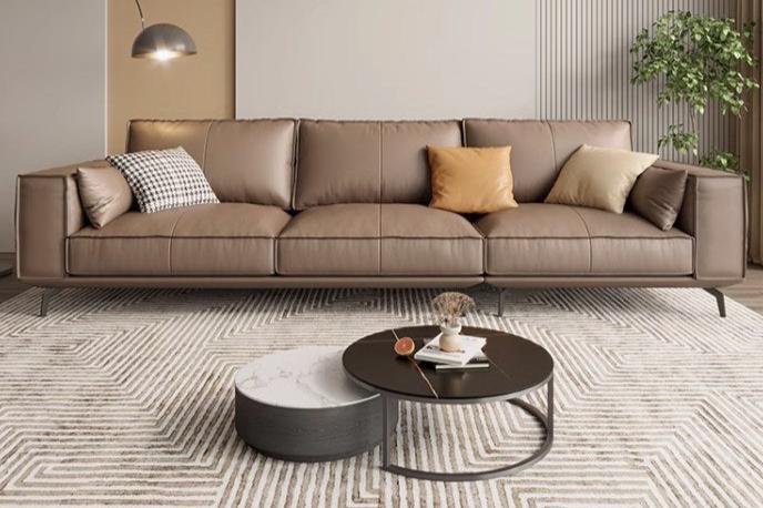 <包送貨>現代辦公室真皮沙發SA006