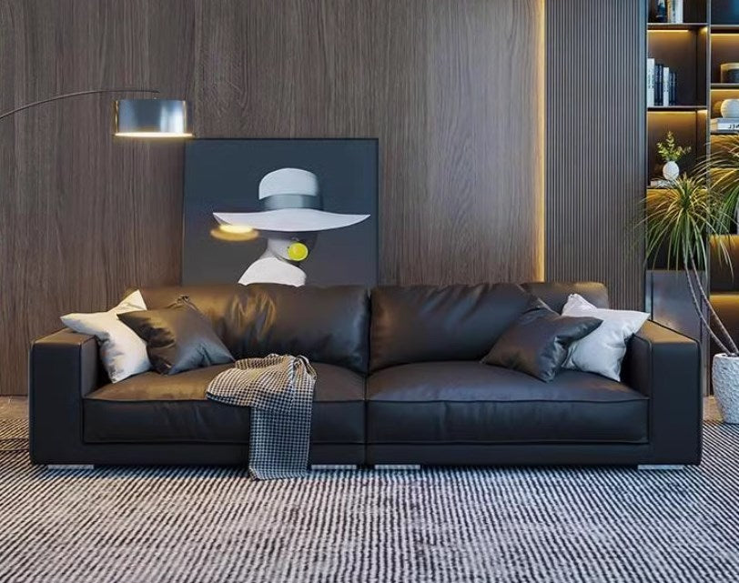 <包送貨>意式極簡黑色直排沙發SA011