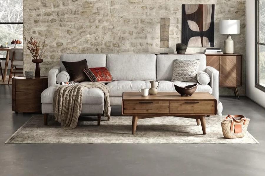 <包送貨>簡約ins侘寂風棉麻布藝沙發SA023