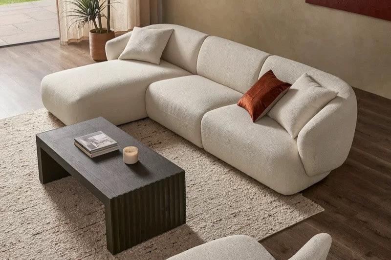 <包送貨>法式中古奶油風羊羔絨模塊沙發SA031