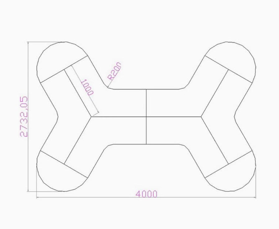 <包送貨包安裝>半圓工作台TOF09