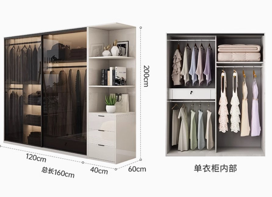 <包送貨包安裝>玻璃門推拉衣櫃TT017