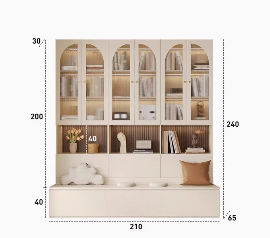 <包送貨包安裝>復古卡座靠墻收納書櫃架TT019