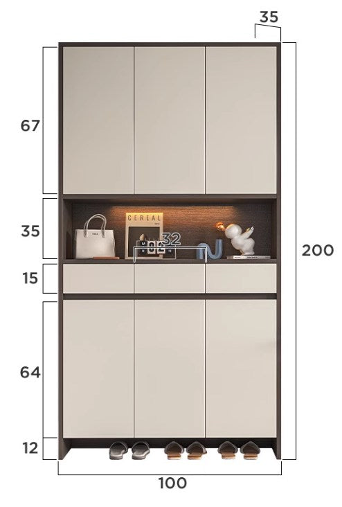 <包送貨包安裝>玄關一體隔斷收納鞋櫃TT025